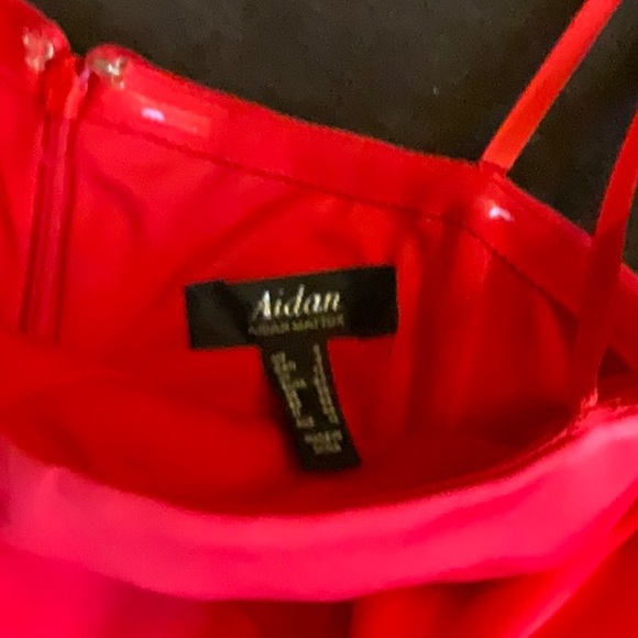 Aidan Elegant Red Women's Dress - Picture 4 of 5